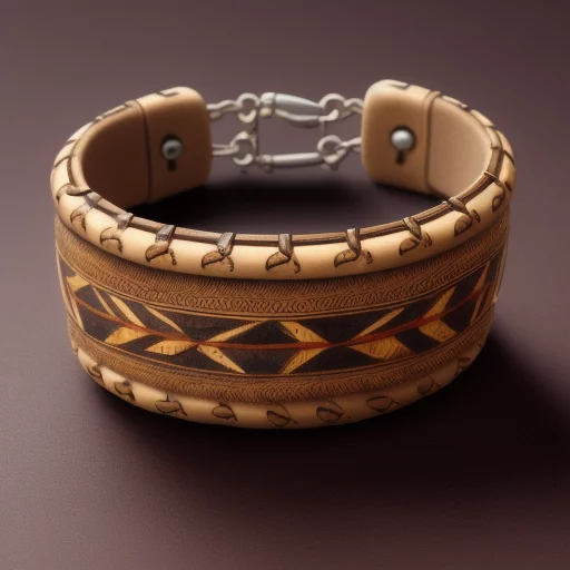 1558992095-hunt bracelet made of buckskin with hunt painting features, rich details, fine carvings, studio lighting.webp